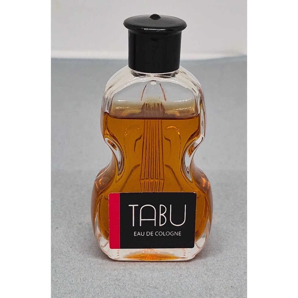 Vintage Dana Tabu Eau de Cologne 0.5oz Amber Violin Bottle Splash Fragrance